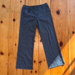 Sandro 6 Petite Gray Herringbone Dress Pants Trouser